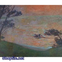 TSD3571 - Tranh sơn dầu cảnh hoàng hôn buông xuống